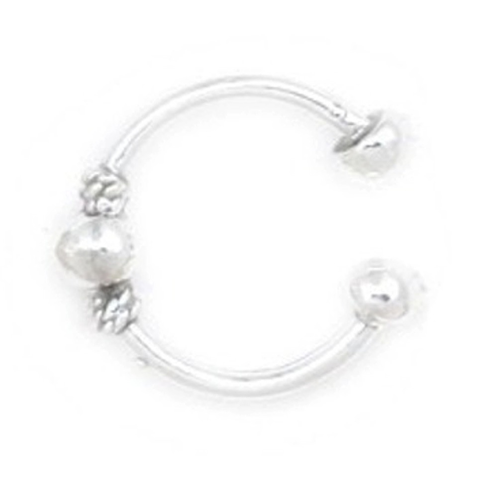 Ball With Roped Edges Round Bali Band Middle Inner Ear Cuff Ball With Roped Edges Round Bali Band Middle Inner Ear Cuff