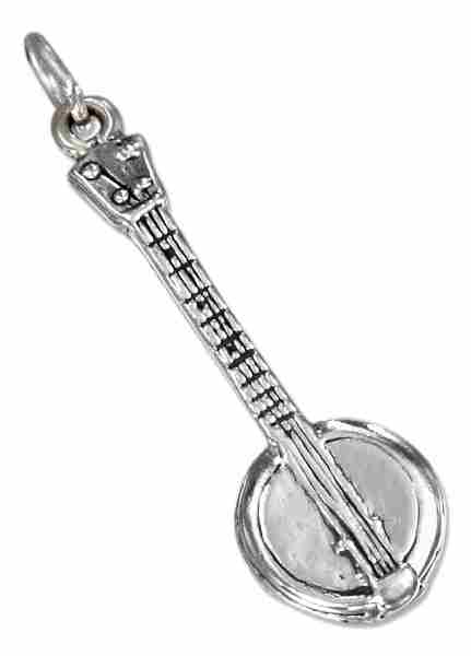 3D Banjo Musical Instrument Charm 3D Banjo Musical Instrument Charm