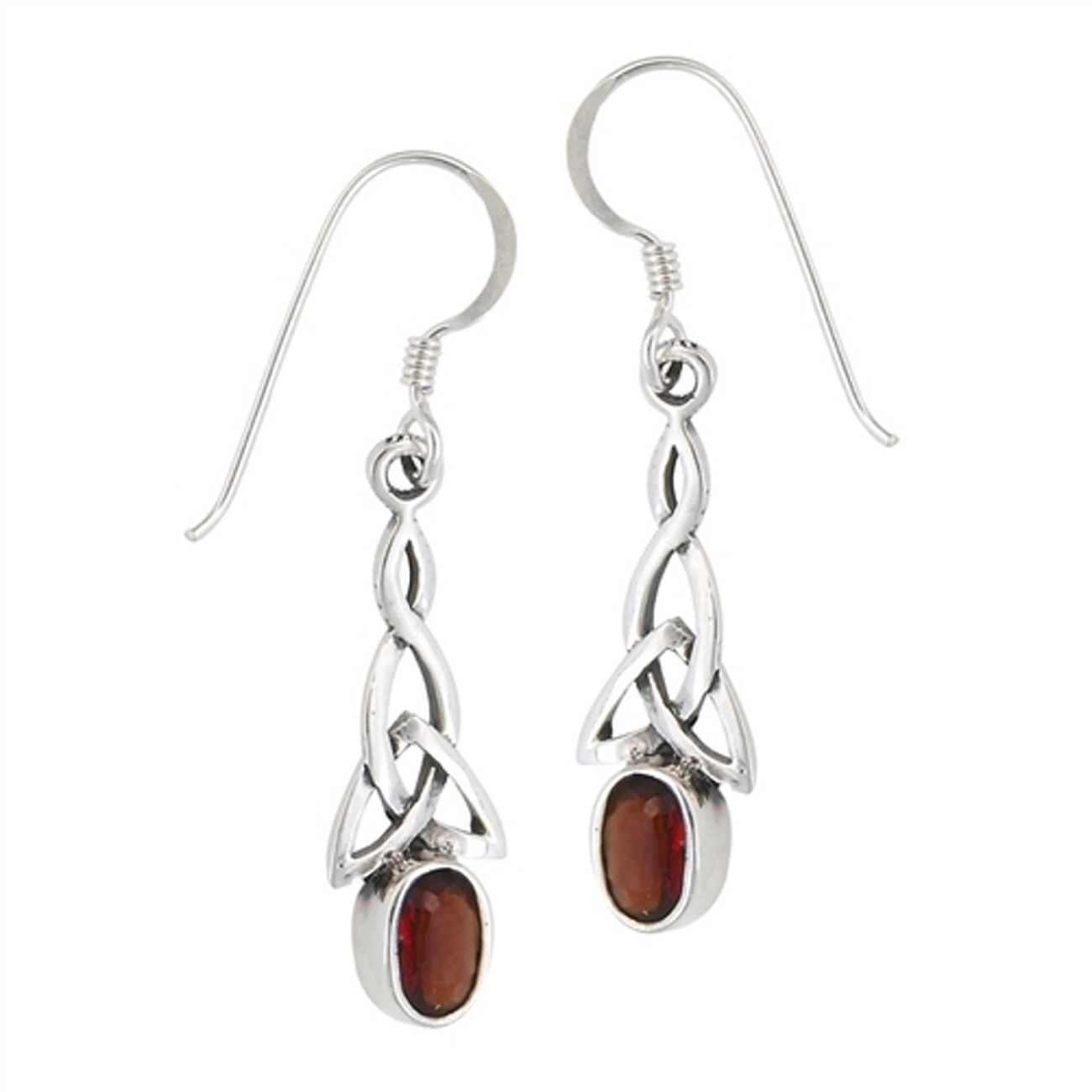 Celtic Imitation Garnet Earrings Celtic Imitation Garnet Earrings