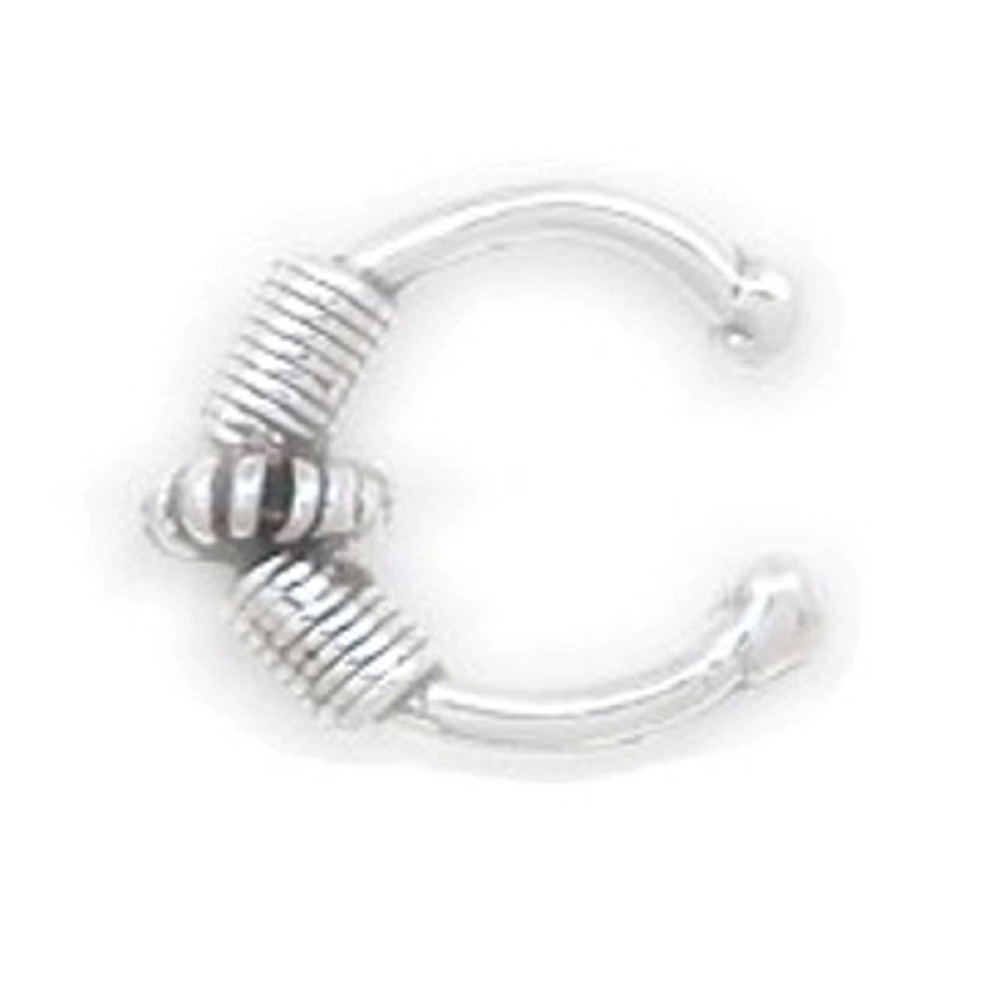 Bali Coils And Flower Charmed Band Outer Ear Cuff Bali Coils And Flower Charmed Band Outer Ear Cuff