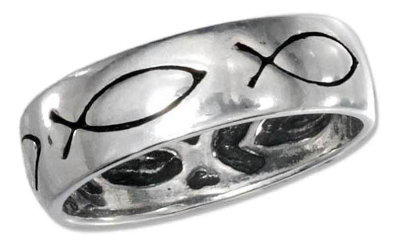 Christian Religious Ichthus Fish Ring Christian Religious Ichthus Fish Ring