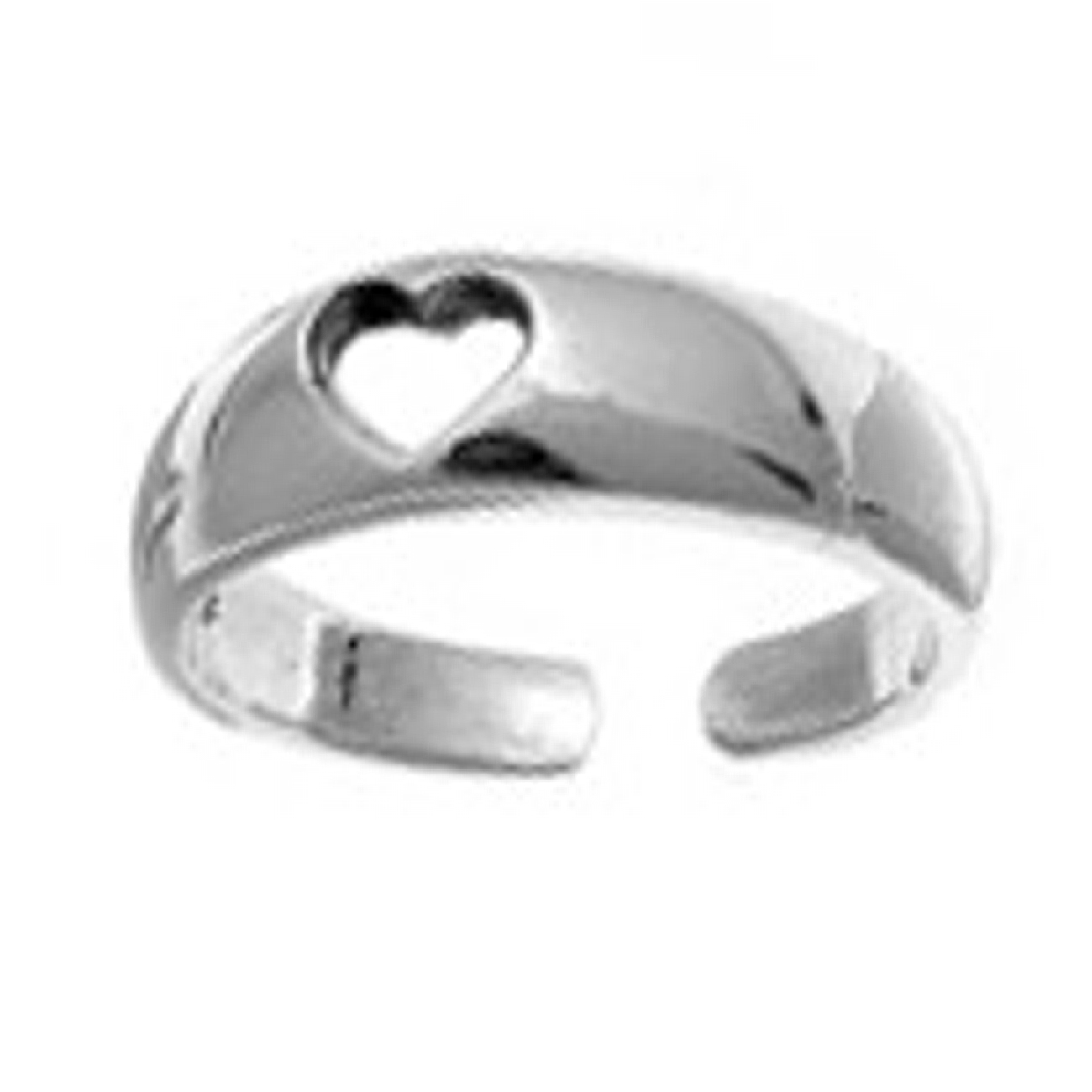 Cut Out Heart Band Adjustable Toe Ring Cut Out Heart Band Adjustable Toe Ring