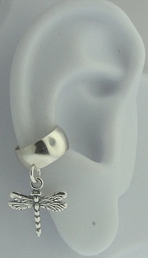 Left Or Right Nonpiercing Dangling Dragonfly Charmed Ear Cuff Left Or Right Nonpiercing Dangling Dragonfly Charmed Ear Cuff