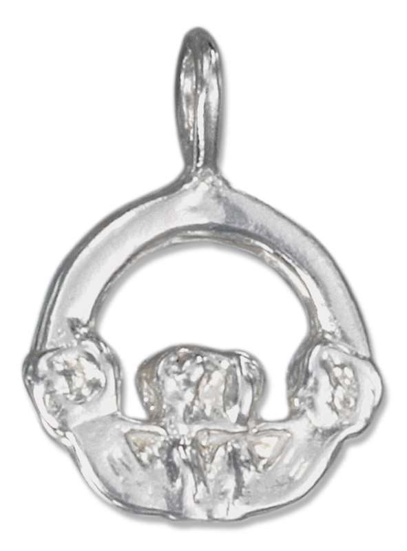 Small Diamond Cut Claddagh Pendant Small Diamond Cut Claddagh Pendant