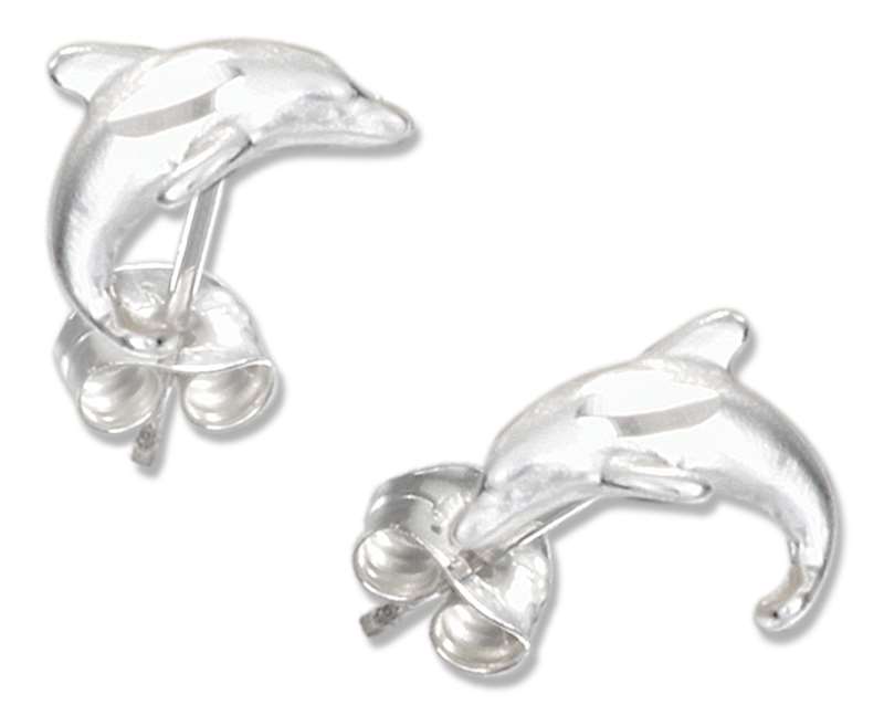 Sterling Silver Dolphin Earrings