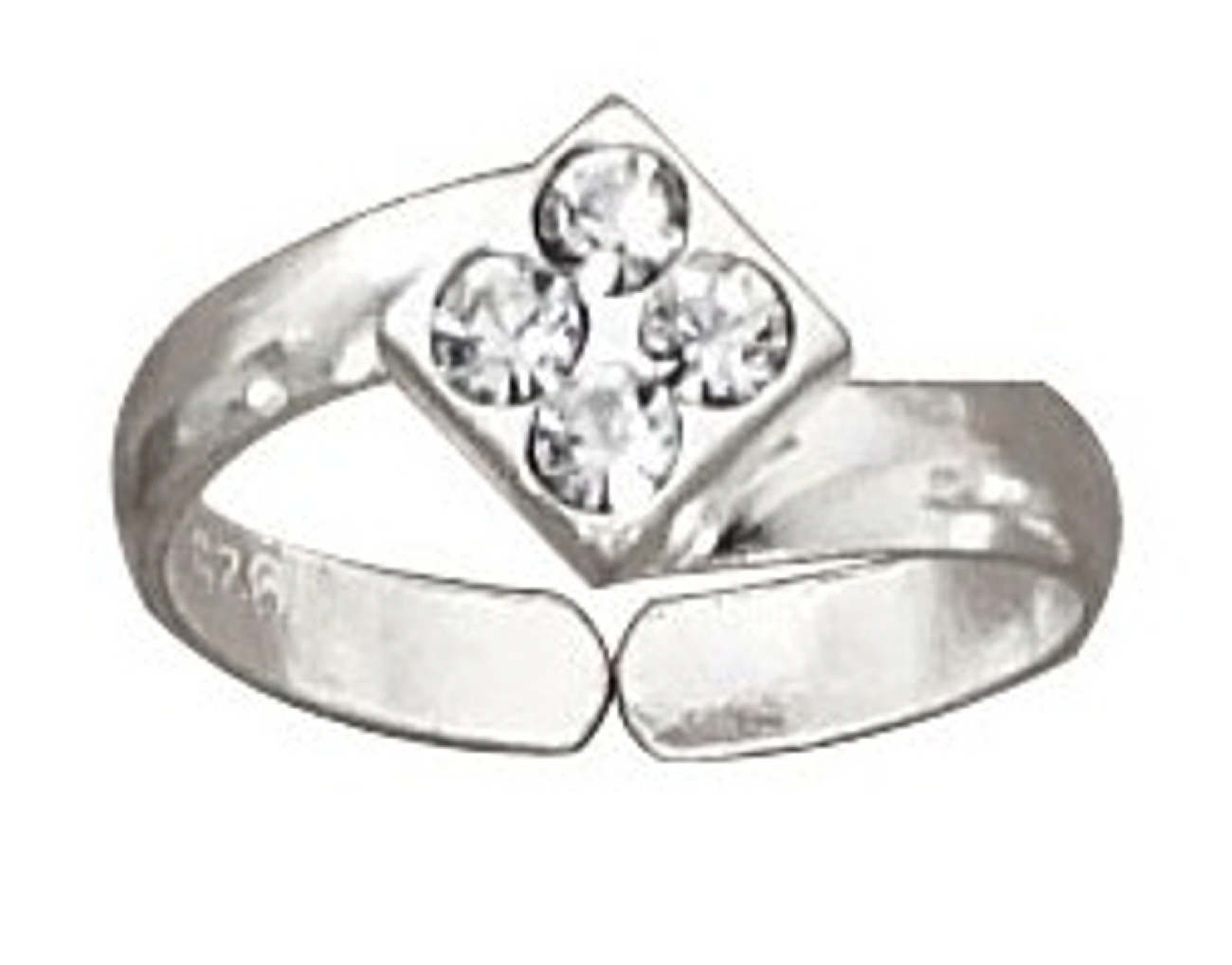 Large Clear Crystal Toe Ring Large Clear Crystal Toe Ring