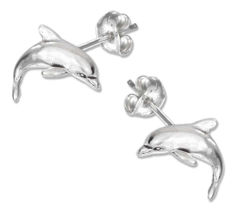 Sterling Silver Dolphin Earrings