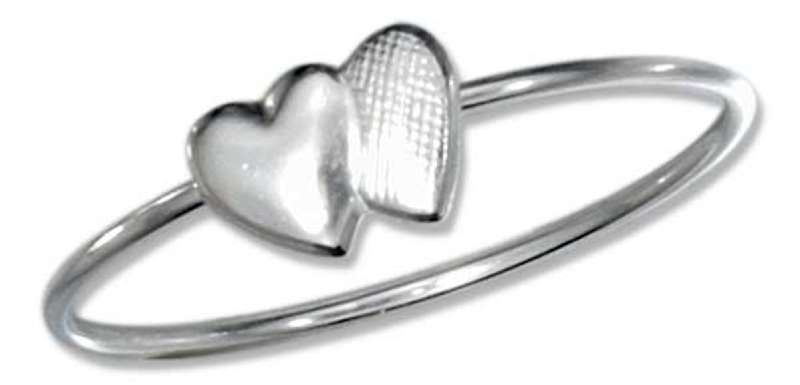 Lightweight Two 2 Double Hearts In Love Ring Lightweight Two 2 Double Hearts In Love Ring