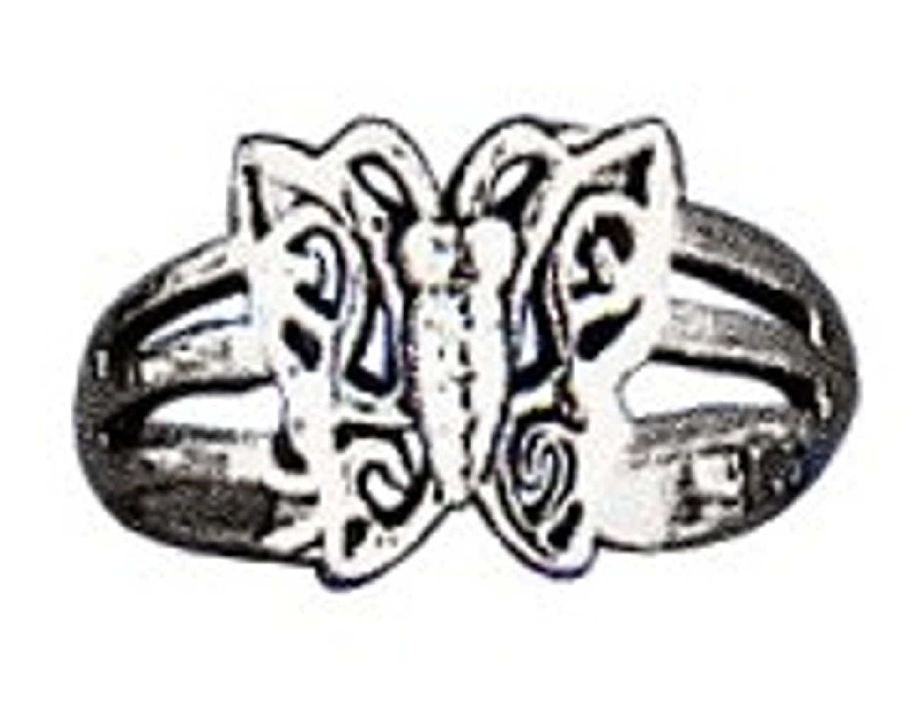Double Split Shank Open Butterfly Adjustable Toe Ring Double Split Shank Open Butterfly Adjustable Toe Ring