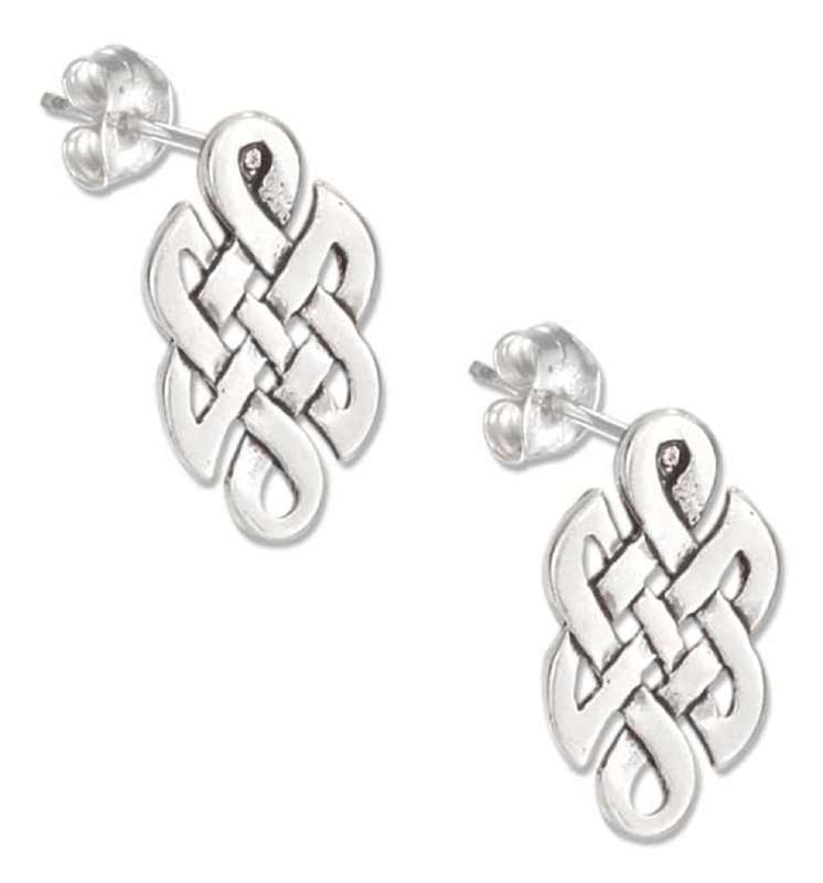 Elongated Celtic Knot Post Earrings Elongated Celtic Knot Post Earrings