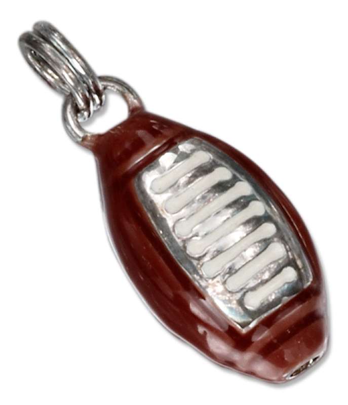 3D Enamel Brown Football White Laces Charm 3D Enamel Brown Football White Laces Charm