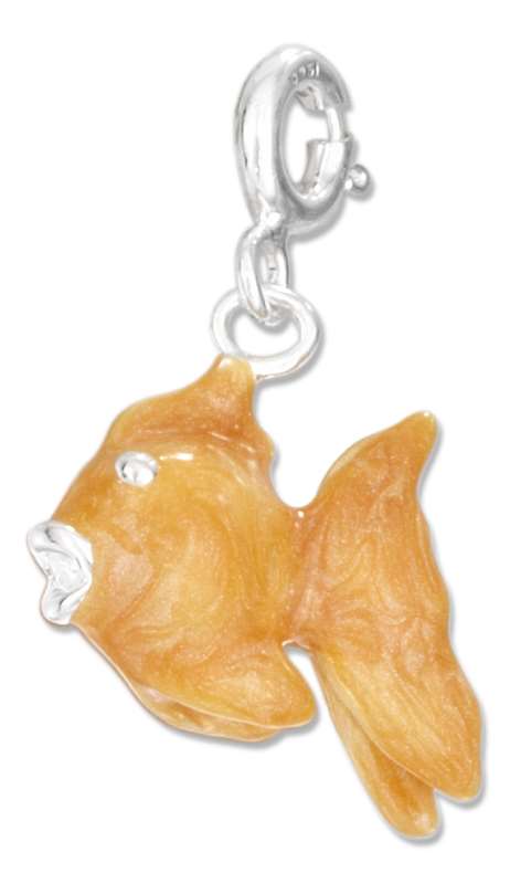 3D Enameled Goldfish Charm 3D Enameled Goldfish Charm