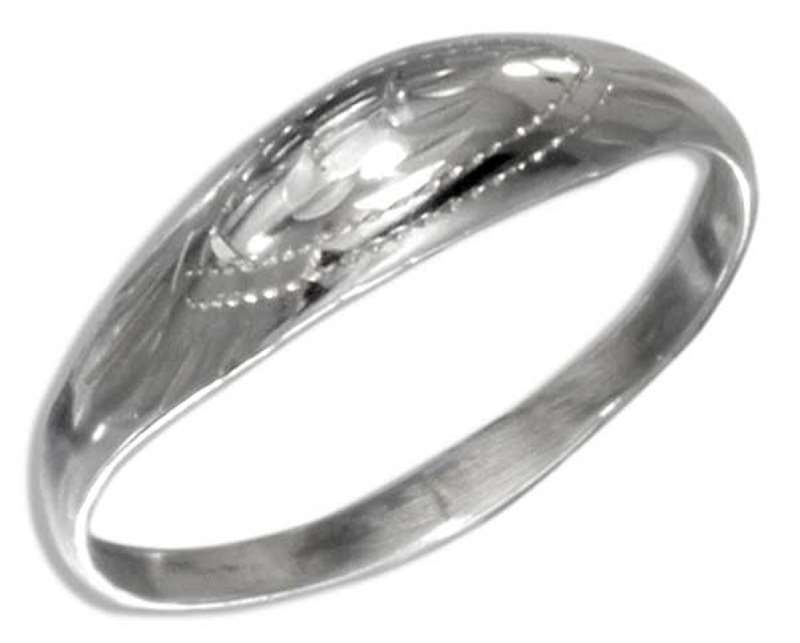 Etched Small Dome Ring Etched Small Dome Ring