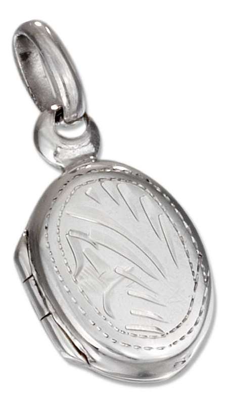 Small Etched Two Picture Locket Pendant Small Etched Two Picture Locket Pendant