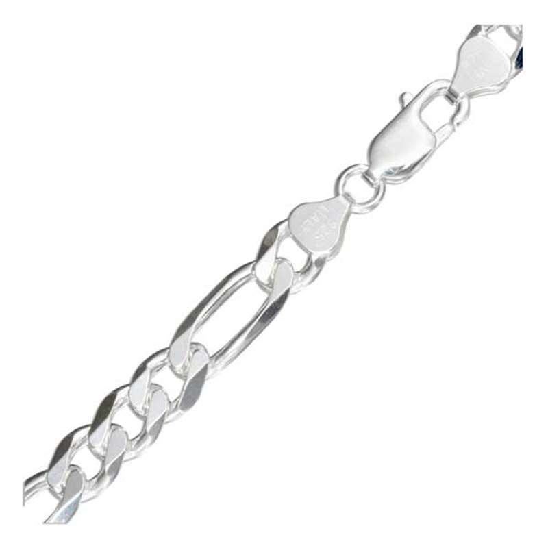 8mm Wide Figaro Chain Anklet Necklace Bracelet 220 8mm Wide Figaro Chain Anklet Necklace Bracelet 220