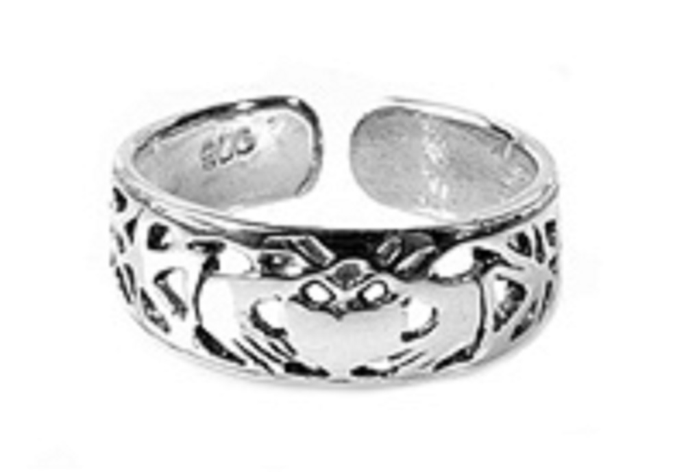 Filigree Claddagh Adjustable Toe Ring Filigree Claddagh Adjustable Toe Ring