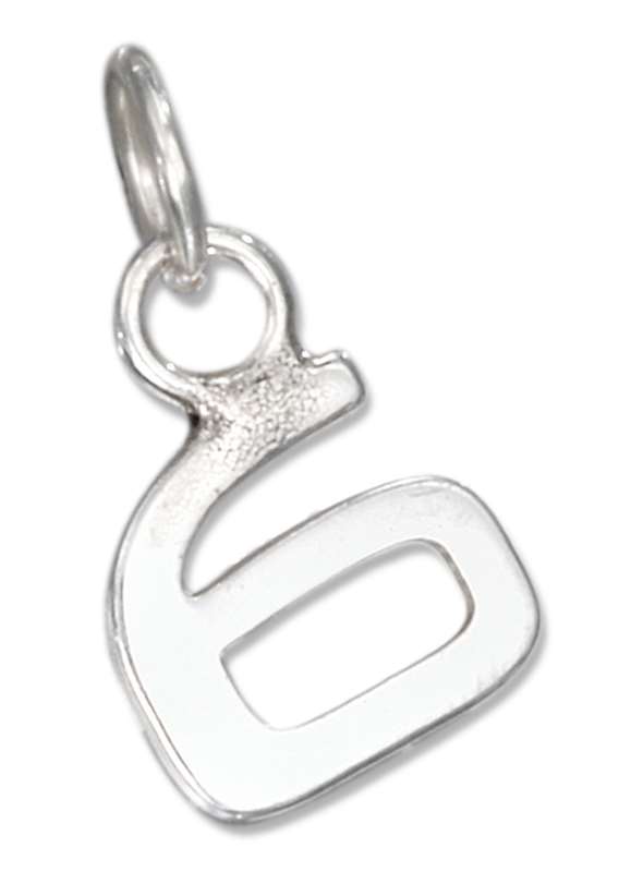 Lined Number Six 6 Charm Lined Number Six 6 Charm