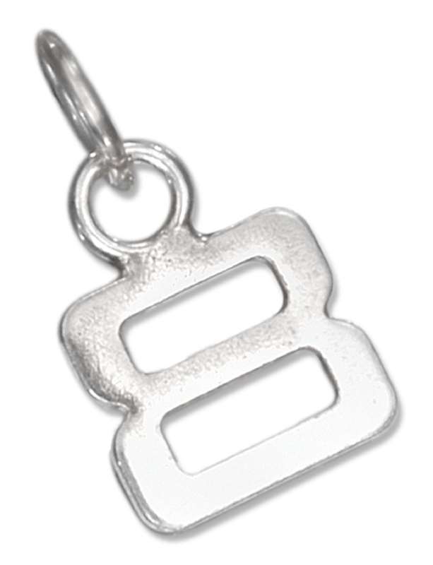 Lined Number Eight 8 Charm Lined Number Eight 8 Charm