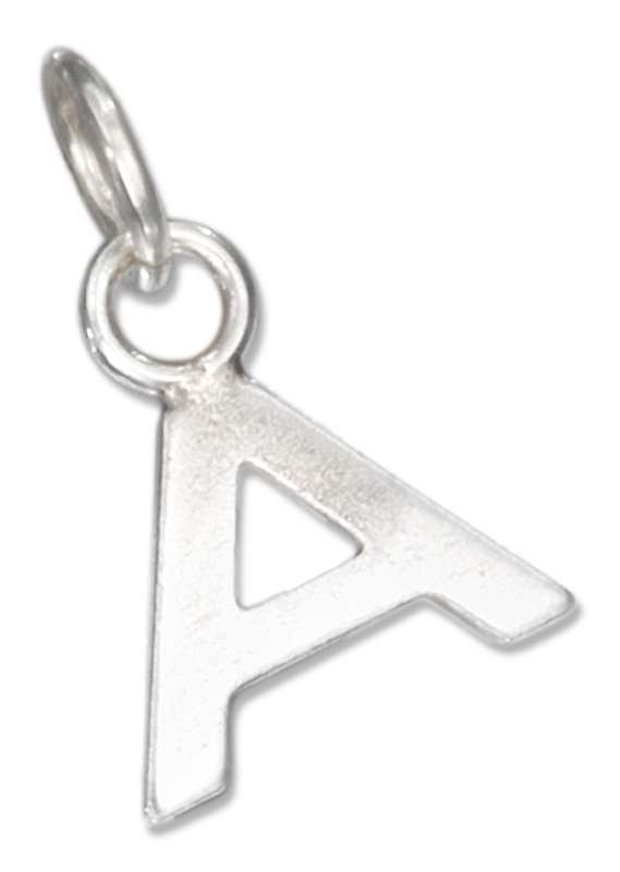 Lined Letter A Charm Lined Letter A Charm