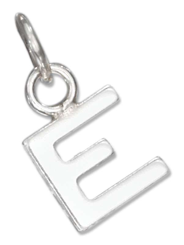 Lined Letter E Charm Lined Letter E Charm