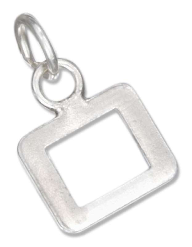 Lined Letter O Charm Lined Letter O Charm
