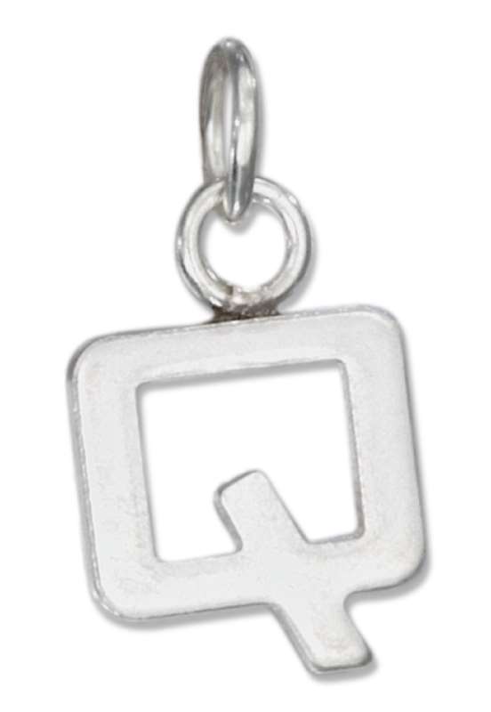 Lined Letter Q Charm Lined Letter Q Charm