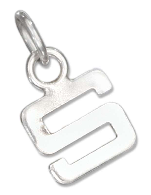 Lined Letter S Charm Lined Letter S Charm