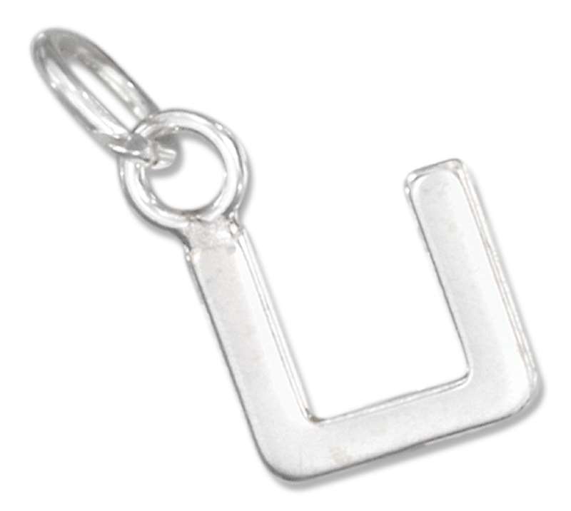 Lined Letter U Charm Lined Letter U Charm