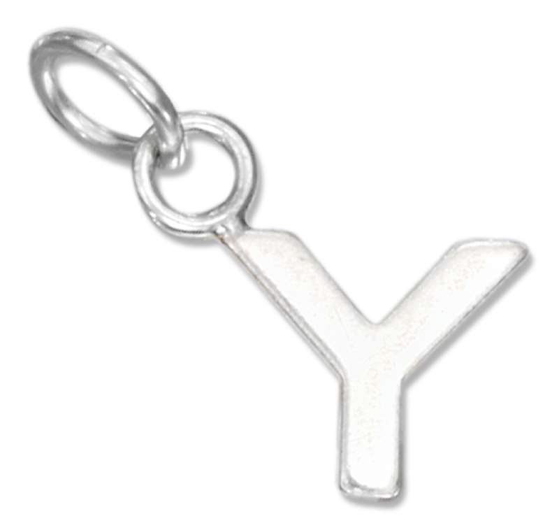 Lined Letter Y Charm Lined Letter Y Charm