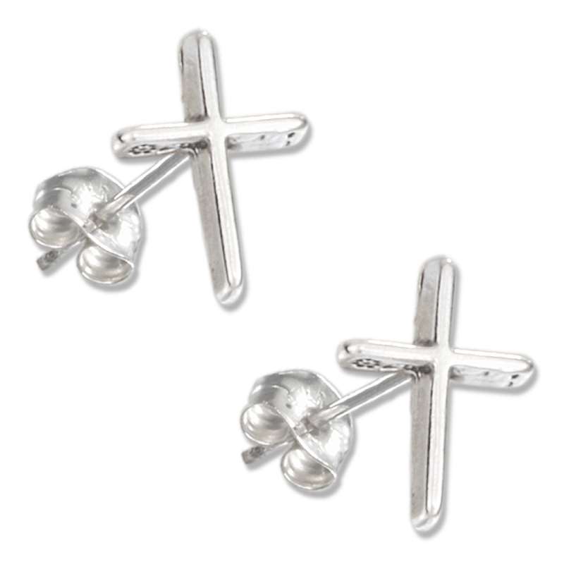 Thin Christian Religious Cross Post Earrings Thin Christian Religious Cross Post Earrings
