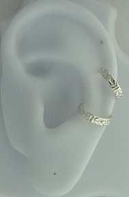 Nonpiercing Left Or Right Flower Patterned Band Ear Cuff Nonpiercing Left Or Right Flower Patterned Band Ear Cuff