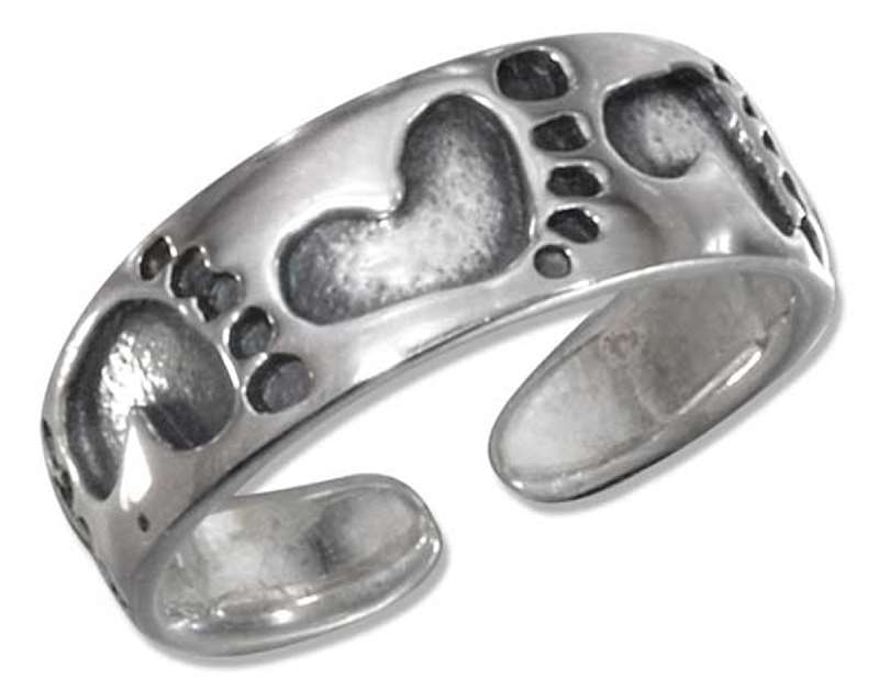 Beach Sand Footprints Toe Ring Beach Sand Footprints Toe Ring