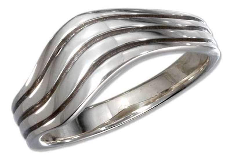 Unisex 4 Band Wavering Twisted Ring Unisex 4 Band Wavering Twisted Ring