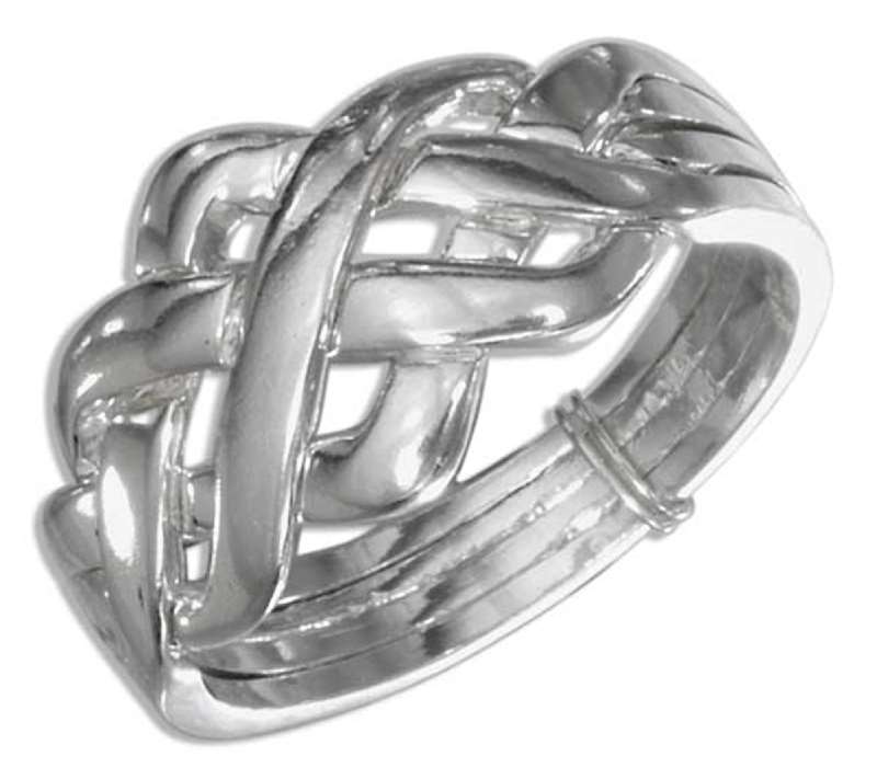 Unisex 4 Piece Wide Puzzle Ring Unisex 4 Piece Wide Puzzle Ring
