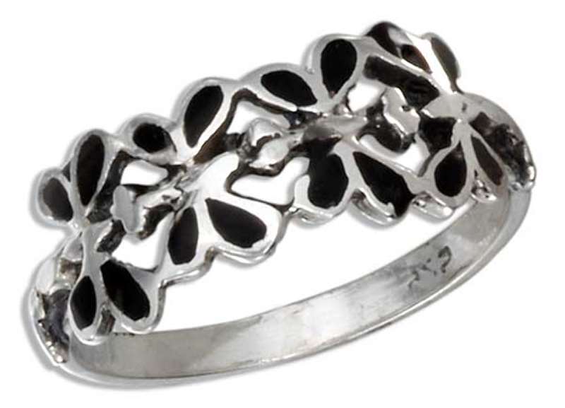 Black Onyx Inlay Butterfly Ring Black Onyx Inlay Butterfly Ring