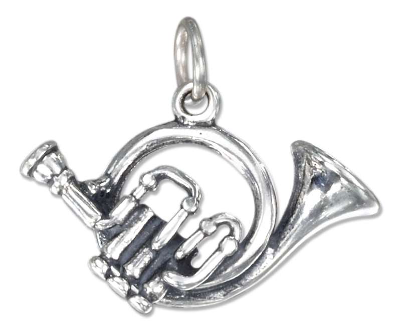 3D French Horn Musical Instrument Charm 3D French Horn Musical Instrument Charm