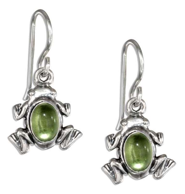 Peridot Frog Earrings Peridot Frog Earrings