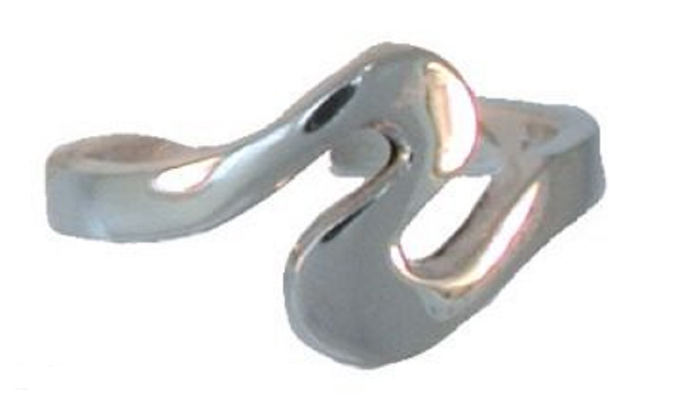 Unique Hammered Flat Plain "S" Shaped Adjustable Toe Ring Unique Hammered Flat Plain "S" Shaped Adjustable Toe Ring