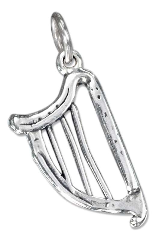 3D Harp Musical Instrument Charm 3D Harp Musical Instrument Charm