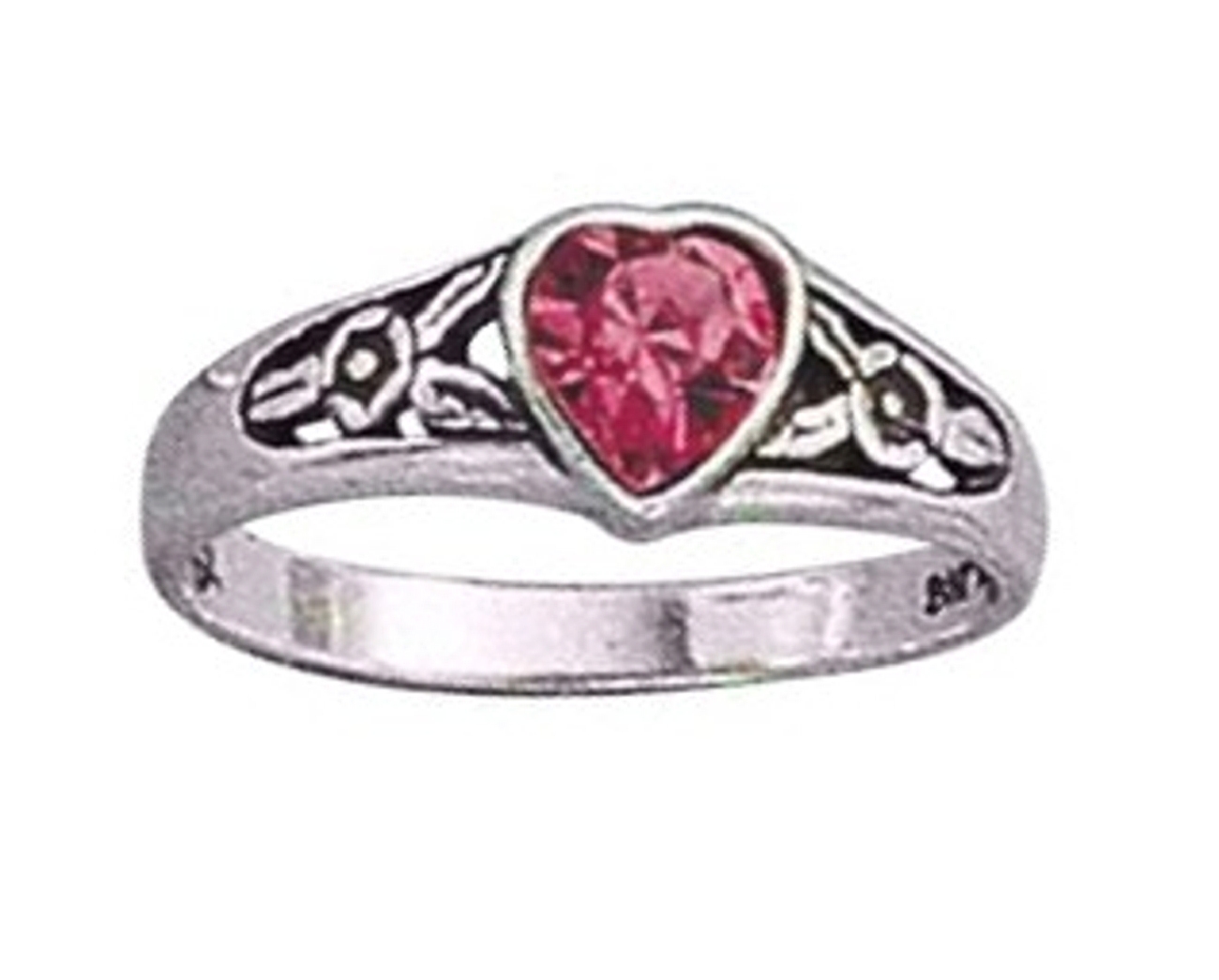 Pink Crystal Heart Ring Pink Crystal Heart Ring