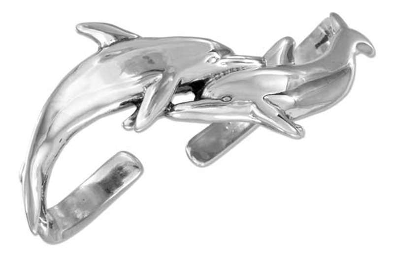 2 Double Dolphin Cuff Bracelet 2 Double Dolphin Cuff Bracelet