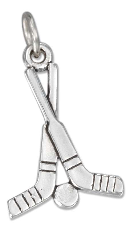 Hockey Sticks Puck Charm Hockey Sticks Puck Charm