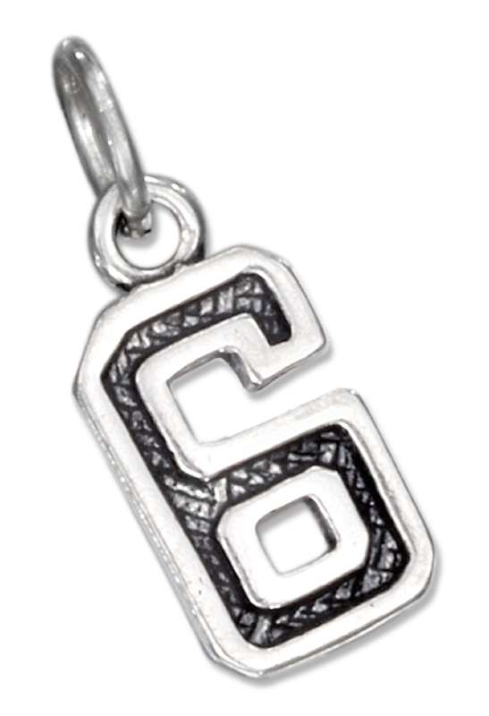 Jersey Number Six 6 Charm Jersey Number Six 6 Charm