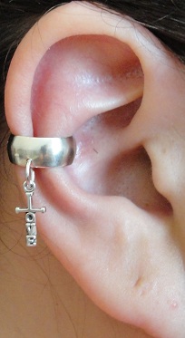 Left Or Right Dangling Nonpiercing LOVE Word Cross Charmed Ear Cuff Left Or Right Dangling Nonpiercing LOVE Word Cross Charmed Ear Cuff