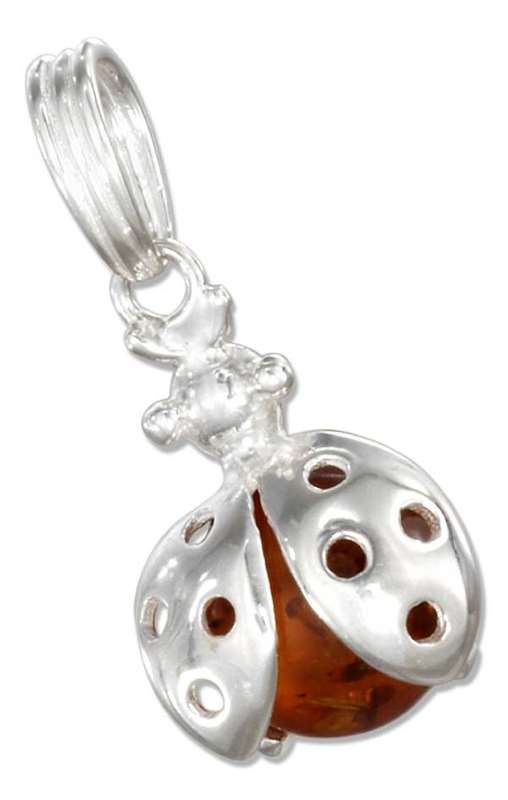 Honey Cognac Amber Ladybug Charm Honey Cognac Amber Ladybug Charm