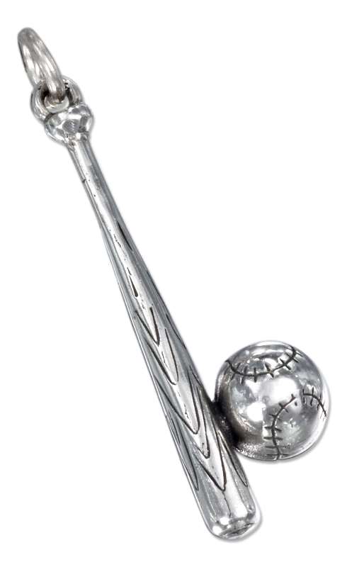 Partial 3D Baseball Bat With Baseball Charm Partial 3D Baseball Bat With Baseball Charm