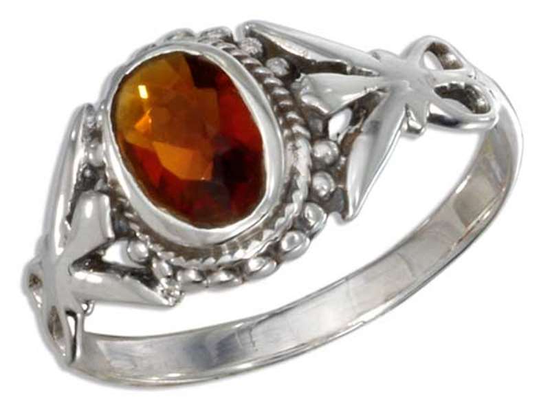 Sterling Silver Garnet Rings