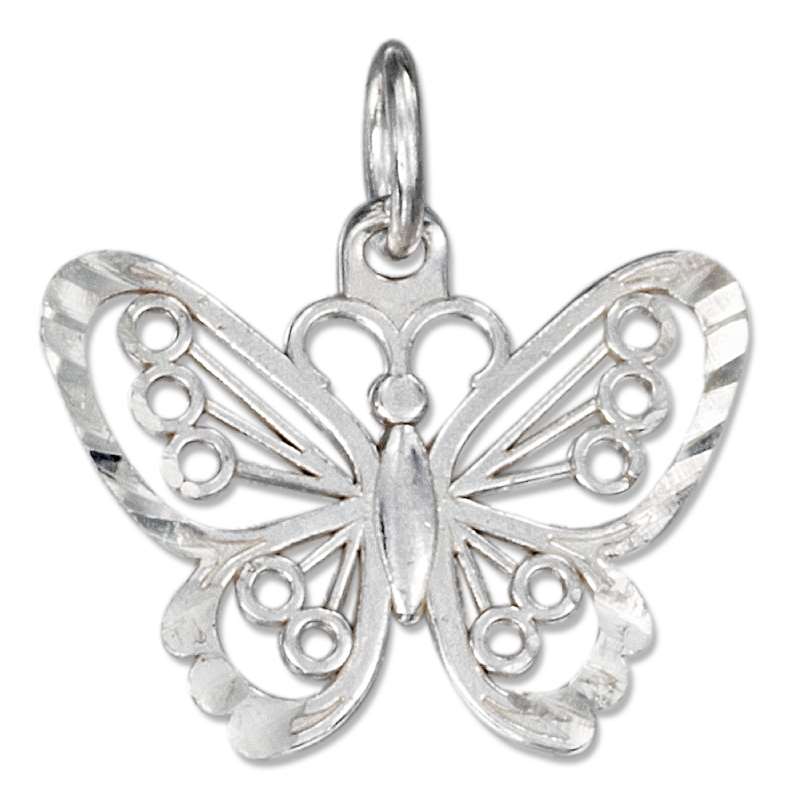 Large Filigree Butterfly Charm Large Filigree Butterfly Charm