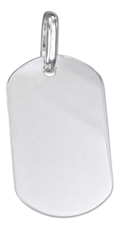 Large Engraveable Dog Tag Pendant Large Engraveable Dog Tag Pendant