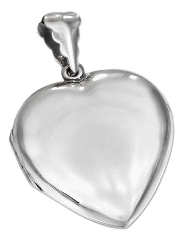 Large Engraveable Plain Heart Two Photo Picture Locket Pendant Large Engraveable Plain Heart Two Photo Picture Locket Pendant